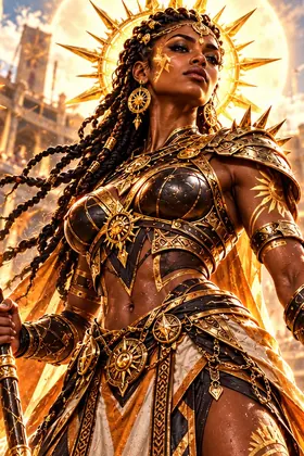 Velthara Sunscar, solar spear